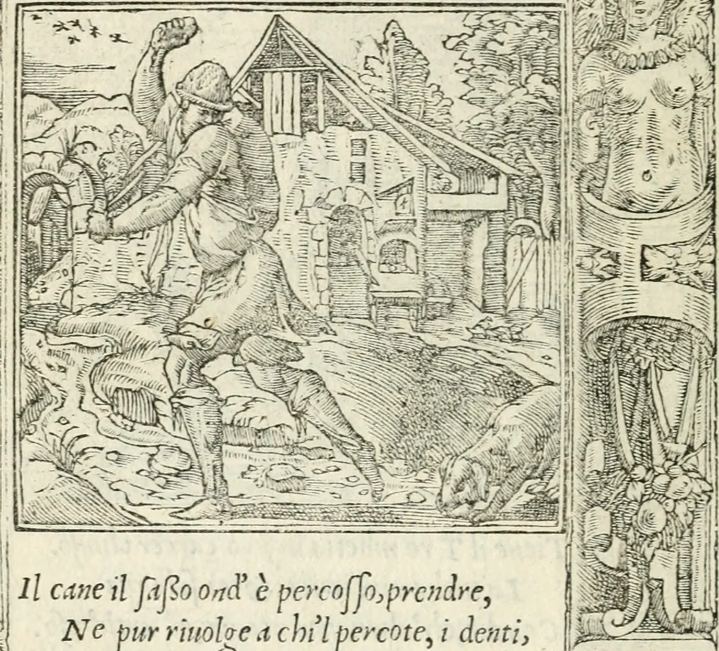 An illustration from Diverse imprese accommodate a diuerse moralità : con versi che i loro significati dichiarano insieme con molte altre nella lingua italiana non piu tradotte, 1551, leaf 167