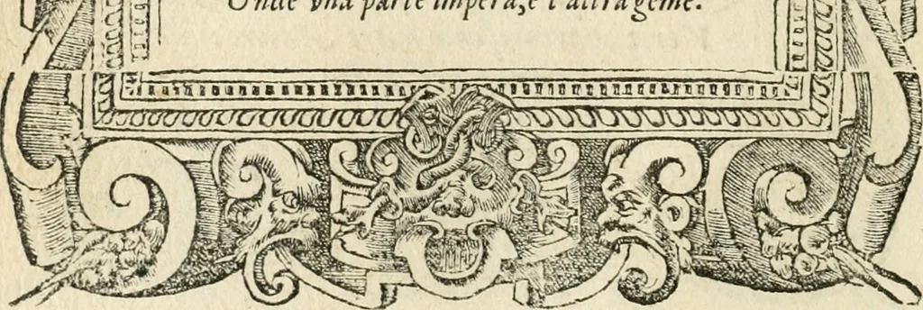 An illustration from Diverse imprese accommodate a diuerse moralità : con versi che i loro significati dichiarano insieme con molte altre nella lingua italiana non piu tradotte, 1551, leaf 17