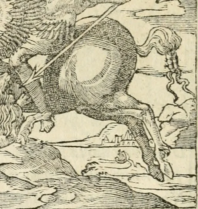 An illustration from Diverse imprese accommodate a diuerse moralità : con versi che i loro significati dichiarano insieme con molte altre nella lingua italiana non piu tradotte, 1551, leaf 21