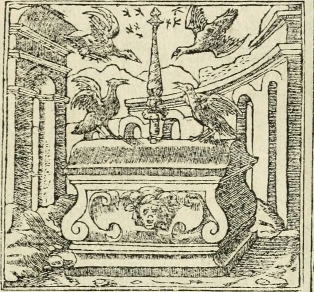 An illustration from Diverse imprese accommodate a diuerse moralità : con versi che i loro significati dichiarano insieme con molte altre nella lingua italiana non piu tradotte, 1551, leaf 44