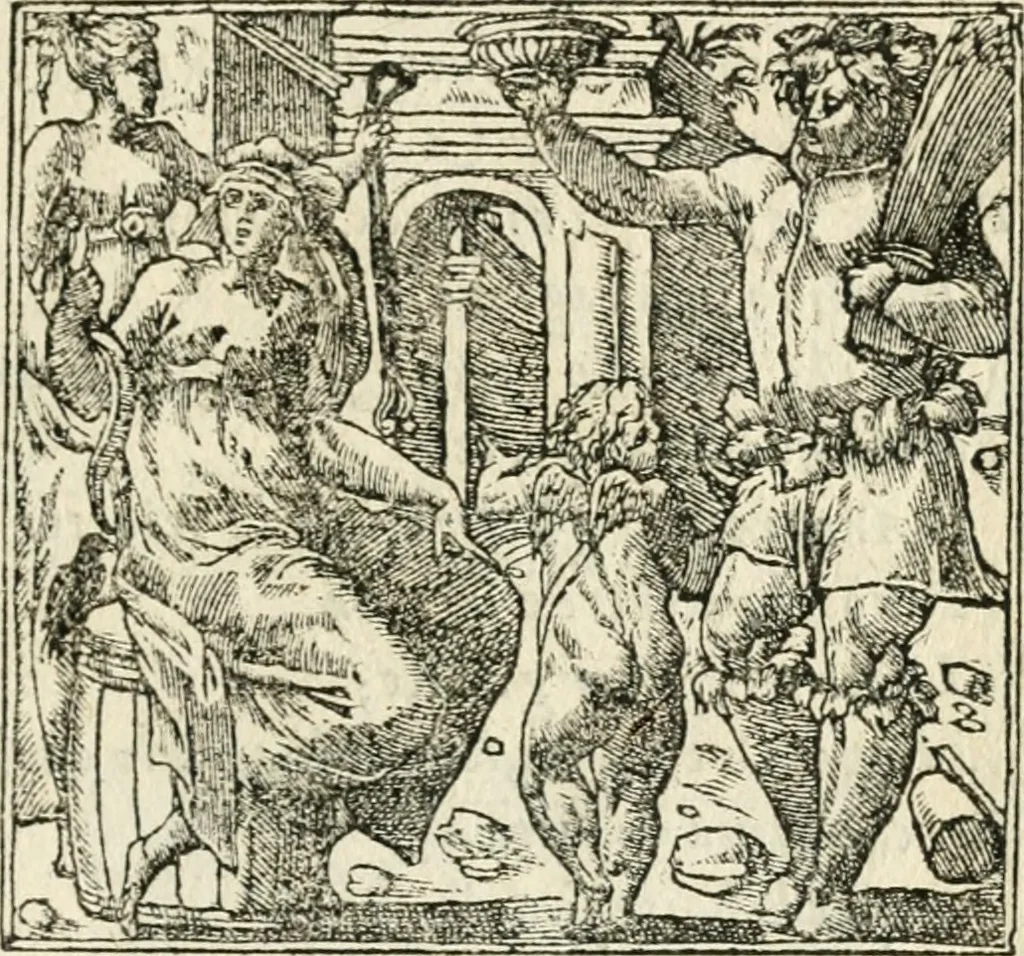An illustration from Diverse imprese accommodate a diuerse moralità : con versi che i loro significati dichiarano insieme con molte altre nella lingua italiana non piu tradotte, 1551, leaf 50
