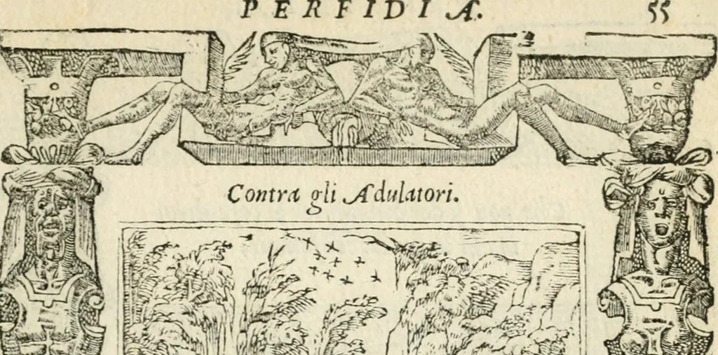 An illustration from Diverse imprese accommodate a diuerse moralità : con versi che i loro significati dichiarano insieme con molte altre nella lingua italiana non piu tradotte, 1551, leaf 60