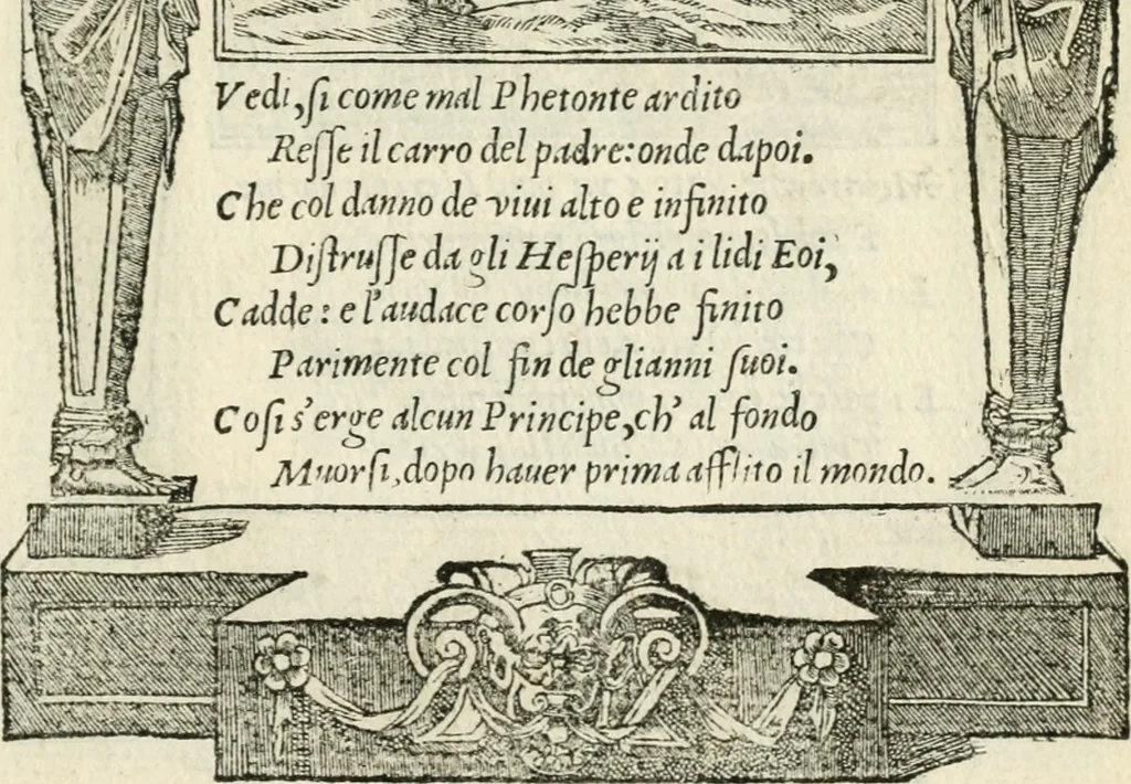 An illustration from Diverse imprese accommodate a diuerse moralità : con versi che i loro significati dichiarano insieme con molte altre nella lingua italiana non piu tradotte, 1551, leaf 64