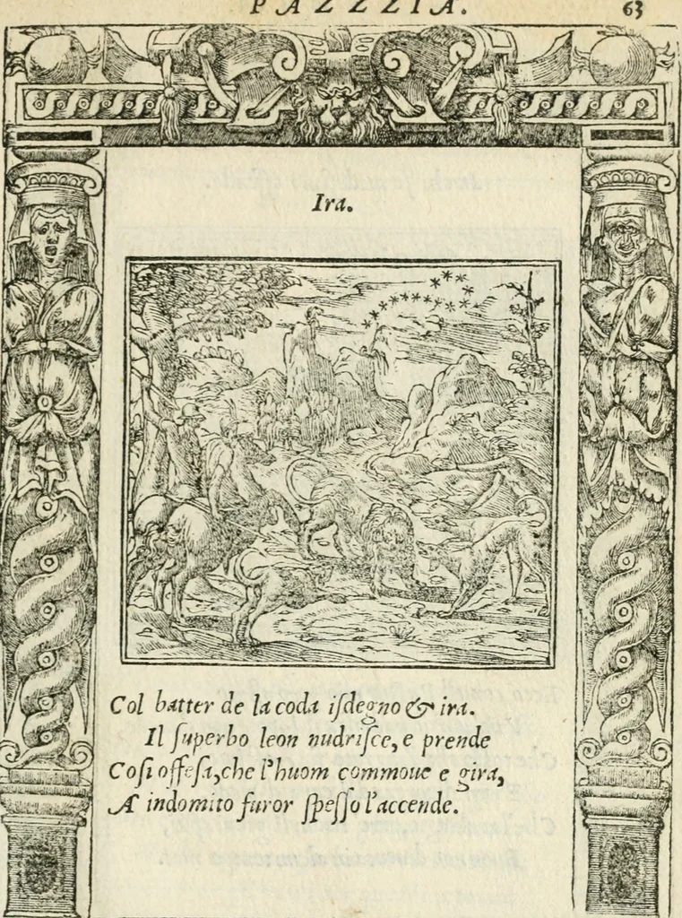 An illustration from Diverse imprese accommodate a diuerse moralità : con versi che i loro significati dichiarano insieme con molte altre nella lingua italiana non piu tradotte, 1551, leaf 68