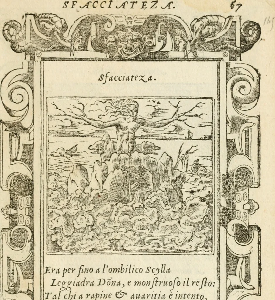 An illustration from Diverse imprese accommodate a diuerse moralità : con versi che i loro significati dichiarano insieme con molte altre nella lingua italiana non piu tradotte, 1551, leaf 72