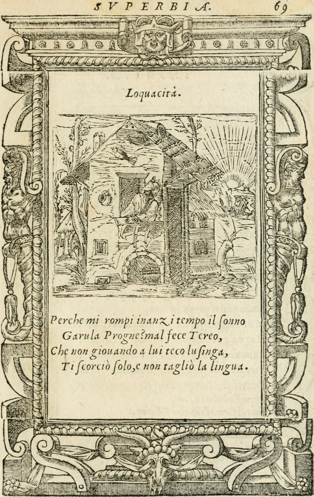 An illustration from Diverse imprese accommodate a diuerse moralità : con versi che i loro significati dichiarano insieme con molte altre nella lingua italiana non piu tradotte, 1551, leaf 74