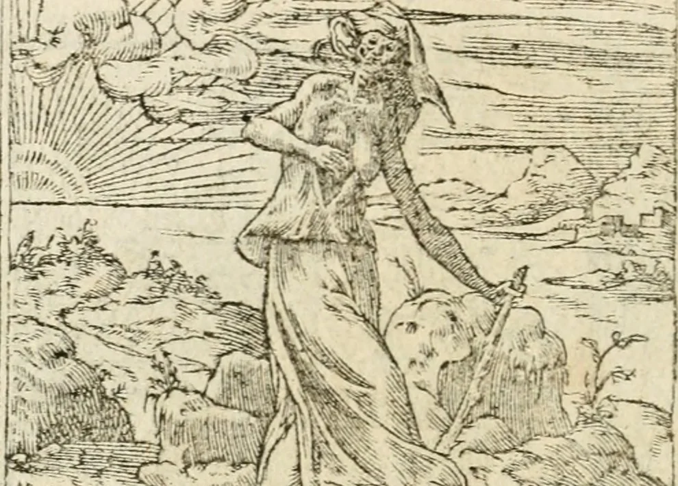 An illustration from Diverse imprese accommodate a diuerse moralità : con versi che i loro significati dichiarano insieme con molte altre nella lingua italiana non piu tradotte, 1551, leaf 75