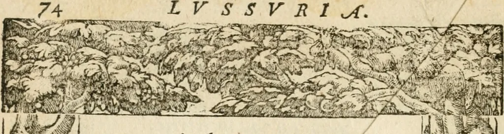 An illustration from Diverse imprese accommodate a diuerse moralità : con versi che i loro significati dichiarano insieme con molte altre nella lingua italiana non piu tradotte, 1551, leaf 79