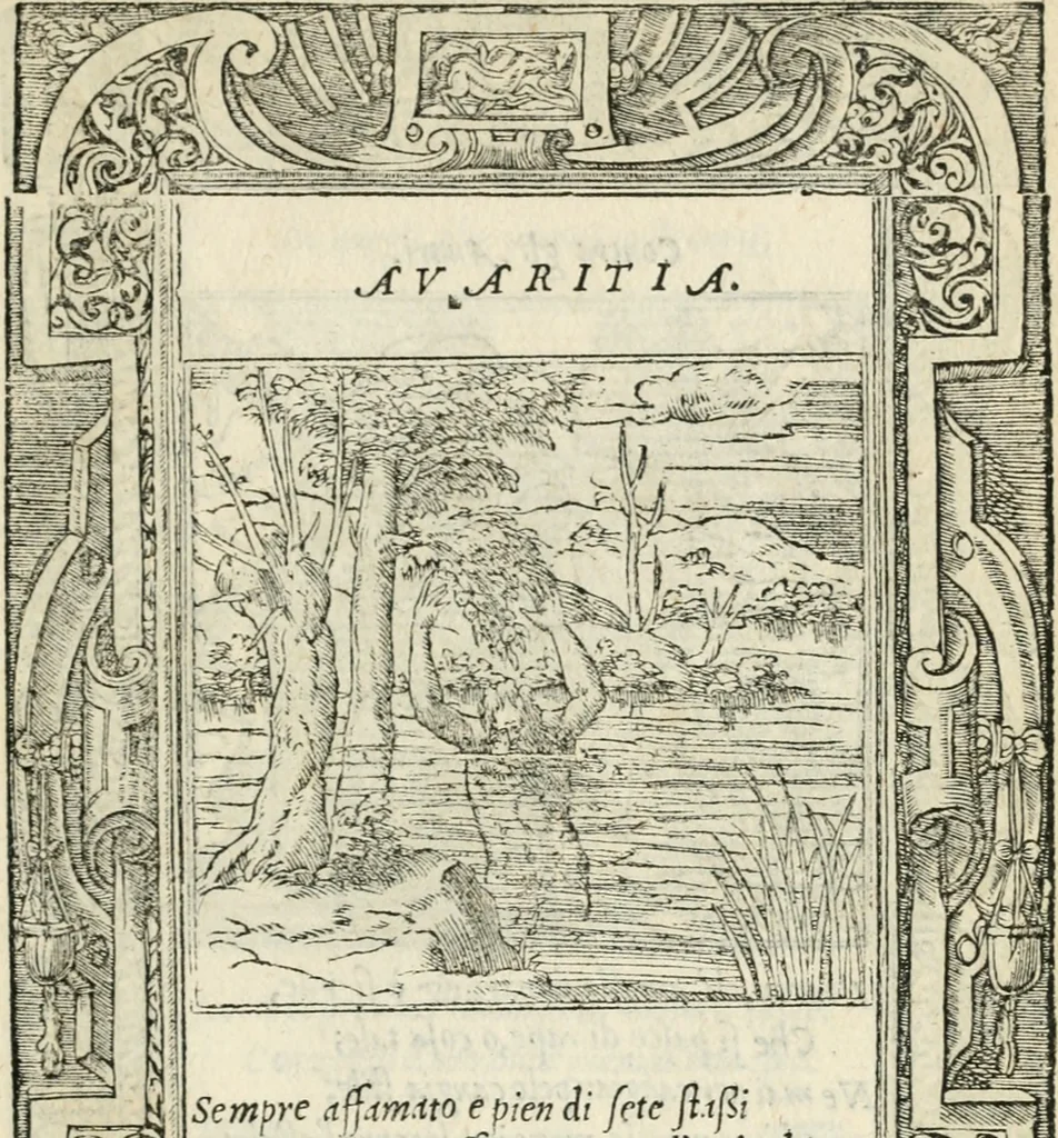 An illustration from Diverse imprese accommodate a diuerse moralità : con versi che i loro significati dichiarano insieme con molte altre nella lingua italiana non piu tradotte, 1551, leaf 88