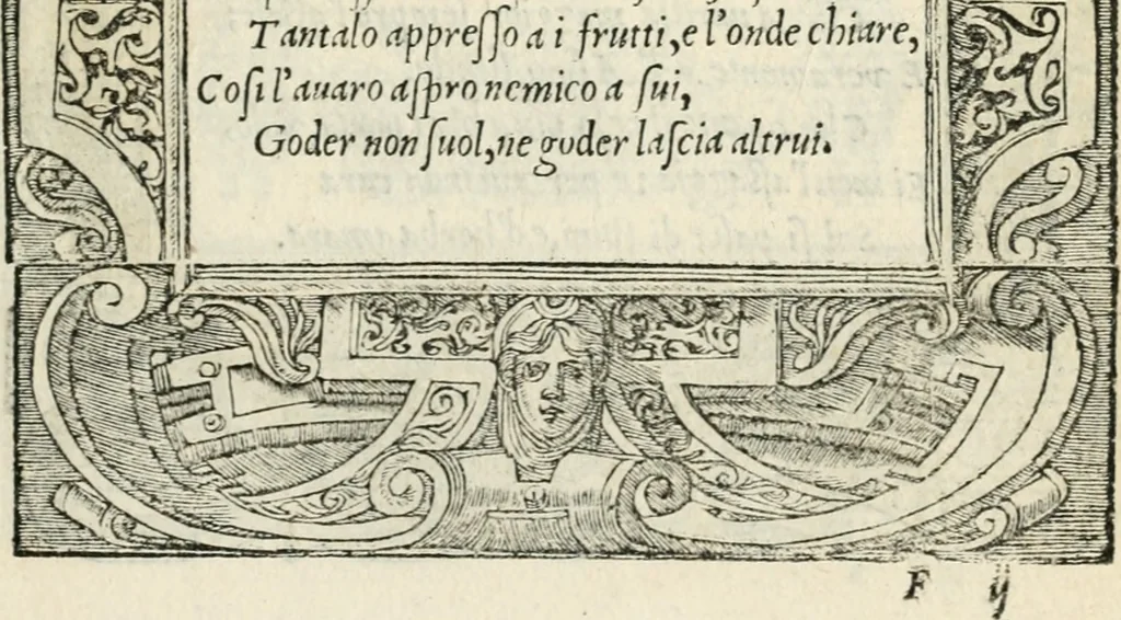 An illustration from Diverse imprese accommodate a diuerse moralità : con versi che i loro significati dichiarano insieme con molte altre nella lingua italiana non piu tradotte, 1551, leaf 88