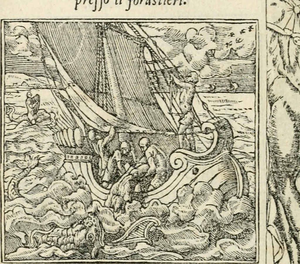 An illustration from Diverse imprese accommodate a diuerse moralità : con versi che i loro significati dichiarano insieme con molte altre nella lingua italiana non piu tradotte, 1551, leaf 93