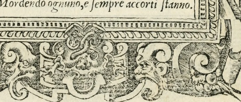 An illustration from Diverse imprese accommodate a diuerse moralità : con versi che i loro significati dichiarano insieme con molte altre nella lingua italiana non piu tradotte, 1551, leaf 96