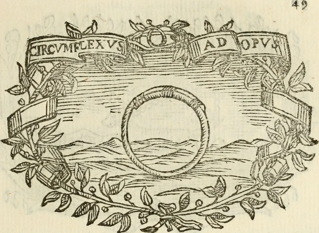 An illustration from Imprese dell' Offitioso, accademico intronato, 1628, leaf 100