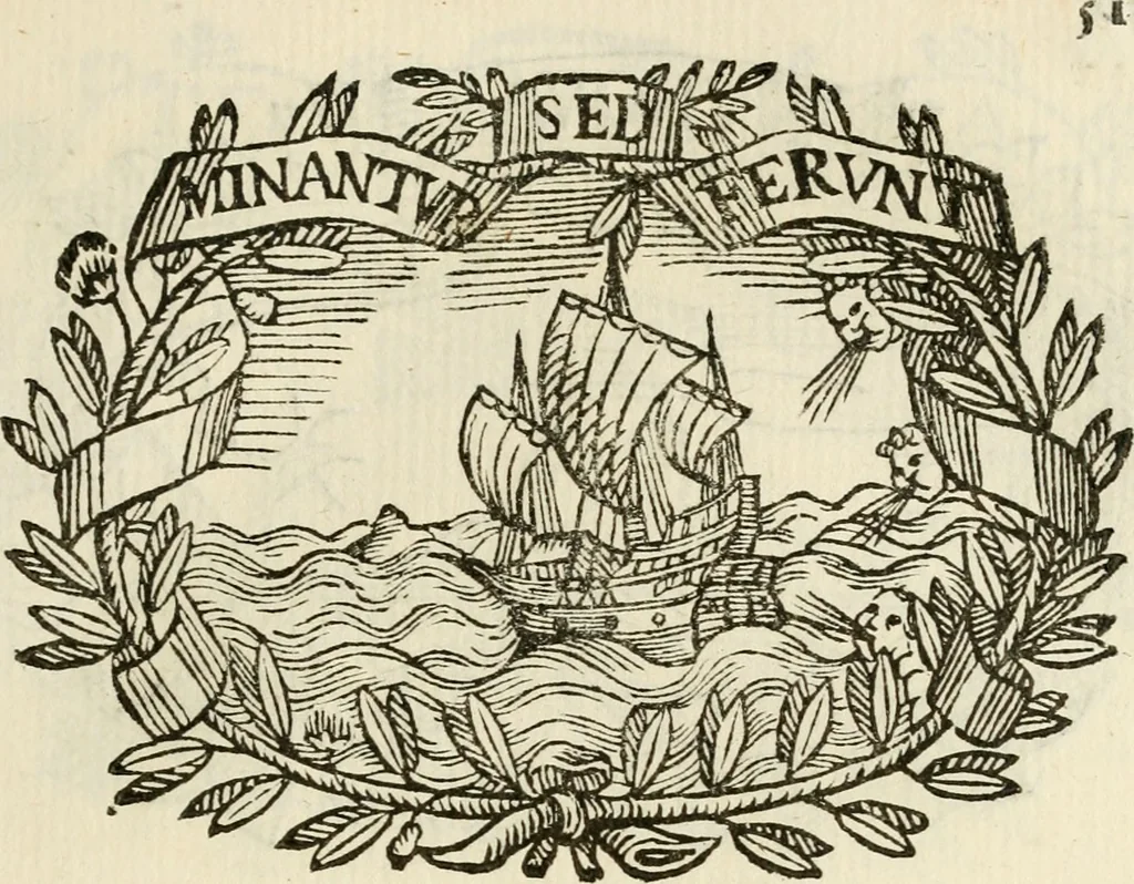 An illustration from Imprese dell' Offitioso, accademico intronato, 1628, leaf 102
