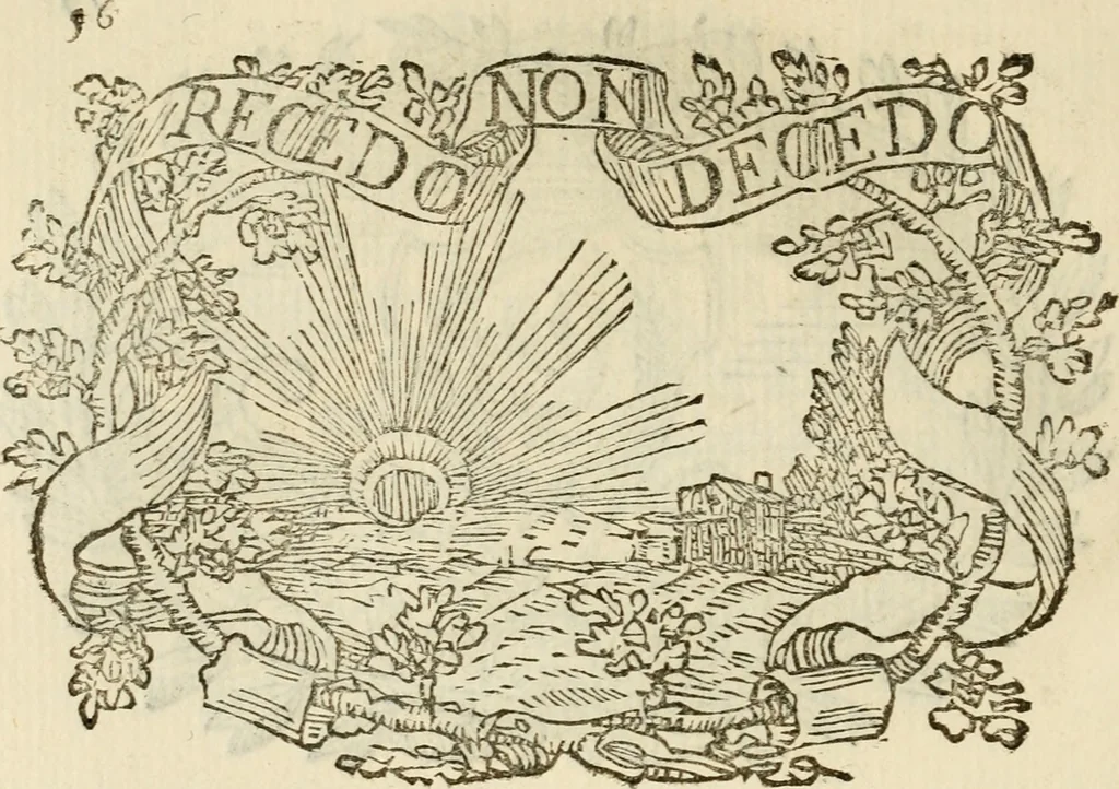 An illustration from Imprese dell' Offitioso, accademico intronato, 1628, leaf 107