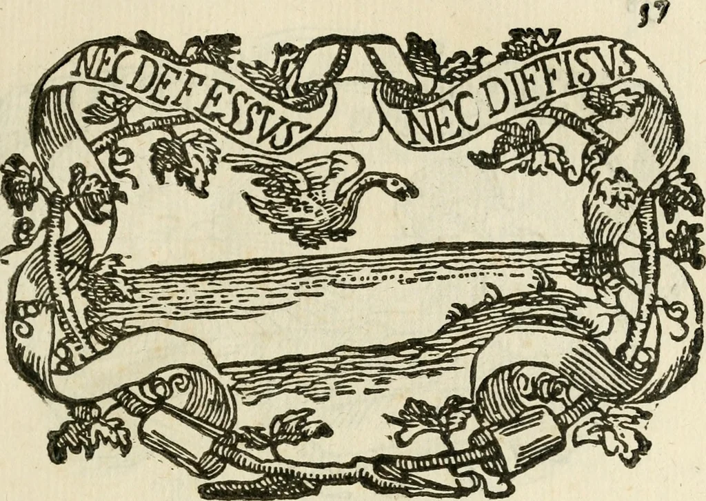 An illustration from Imprese dell' Offitioso, accademico intronato, 1628, leaf 108