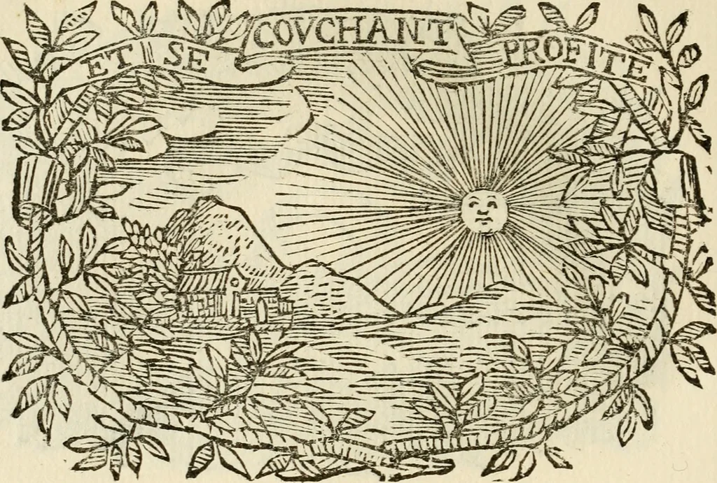 An illustration from Imprese dell' Offitioso, accademico intronato, 1628, leaf 121
