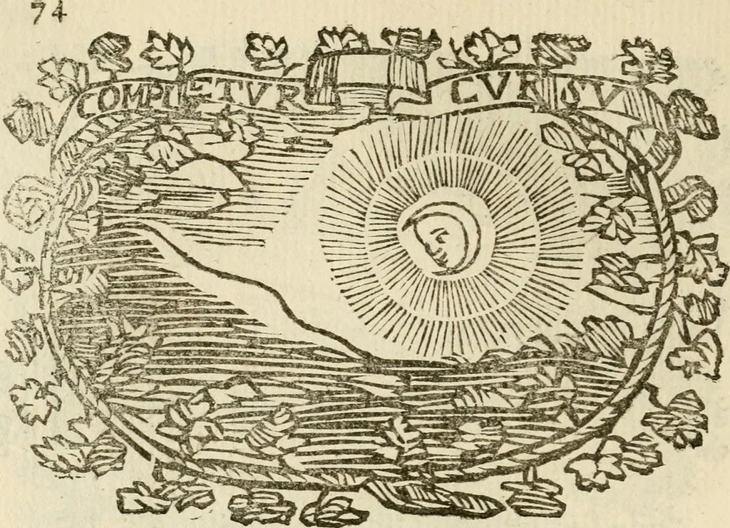 An illustration from Imprese dell' Offitioso, accademico intronato, 1628, leaf 125