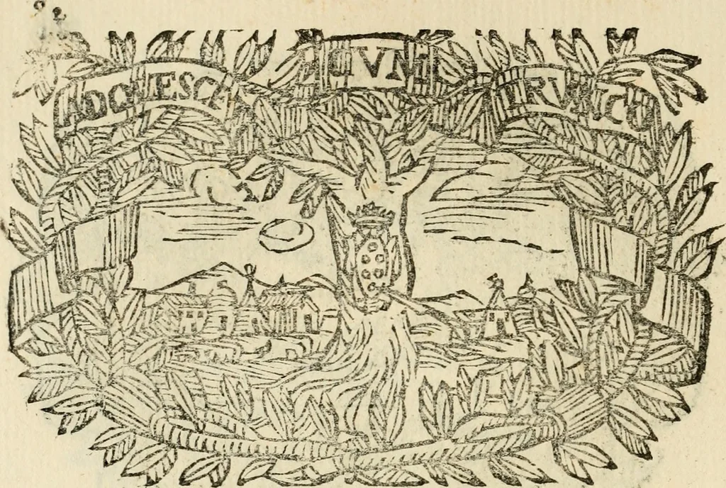 An illustration from Imprese dell' Offitioso, accademico intronato, 1628, leaf 133