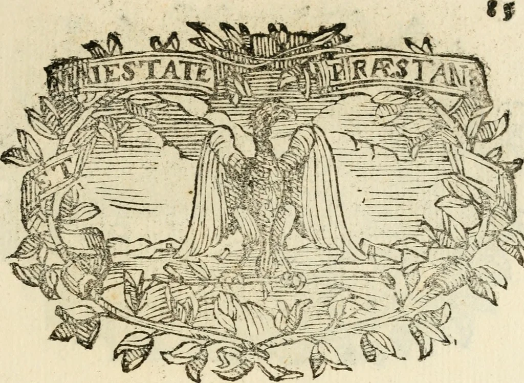 An illustration from Imprese dell' Offitioso, accademico intronato, 1628, leaf 134