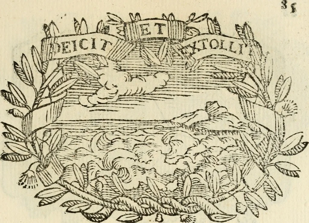 An illustration from Imprese dell' Offitioso, accademico intronato, 1628, leaf 136
