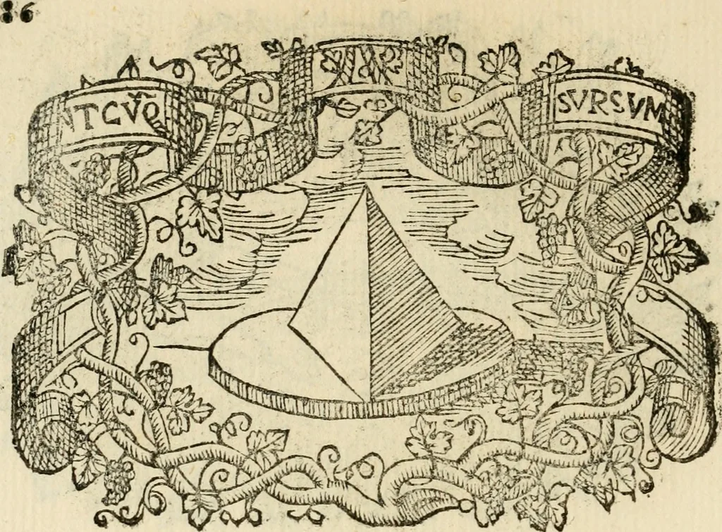 An illustration from Imprese dell' Offitioso, accademico intronato, 1628, leaf 137