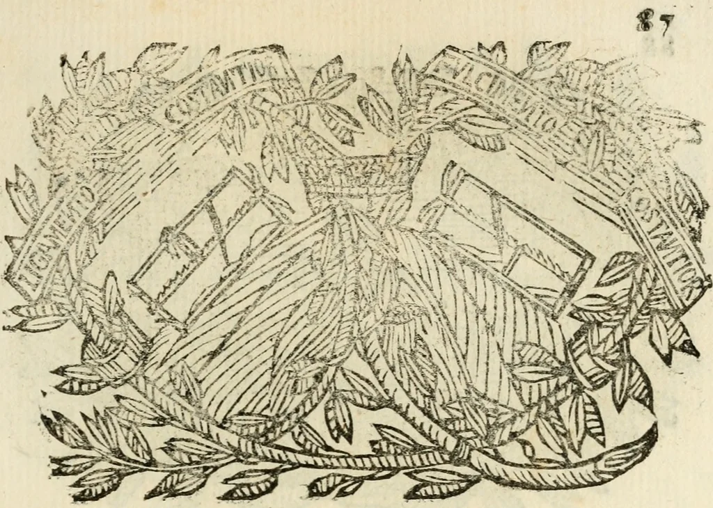 An illustration from Imprese dell' Offitioso, accademico intronato, 1628, leaf 138