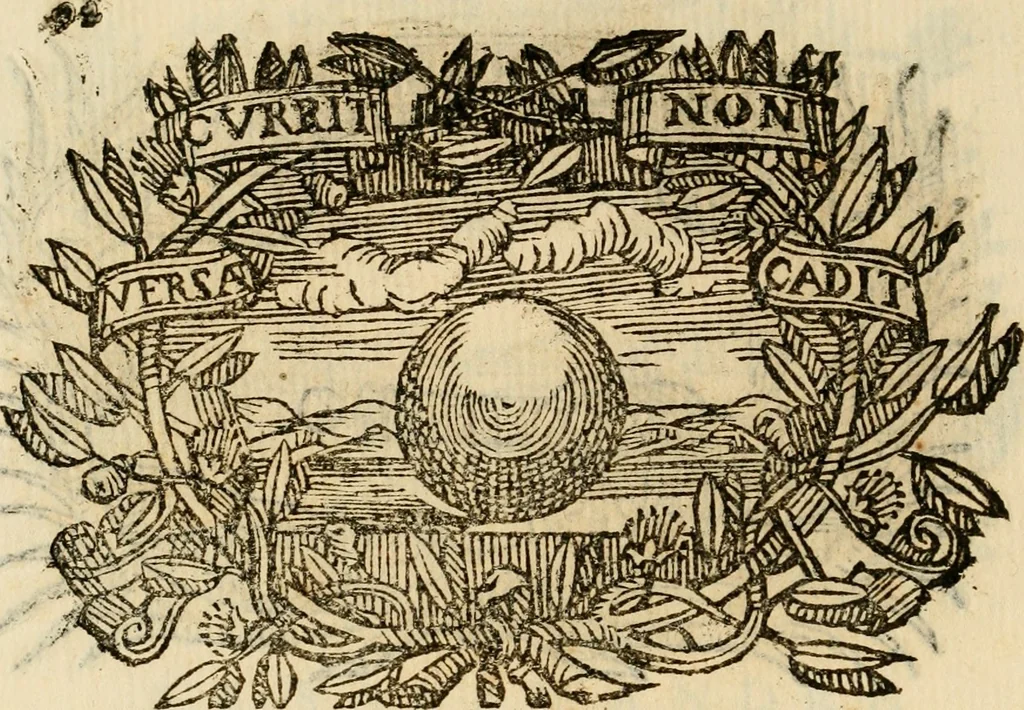 An illustration from Imprese dell' Offitioso, accademico intronato, 1628, leaf 143