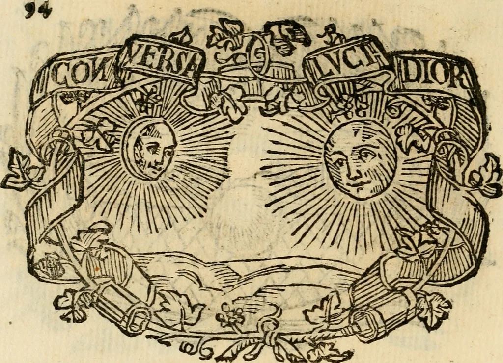 An illustration from Imprese dell' Offitioso, accademico intronato, 1628, leaf 145