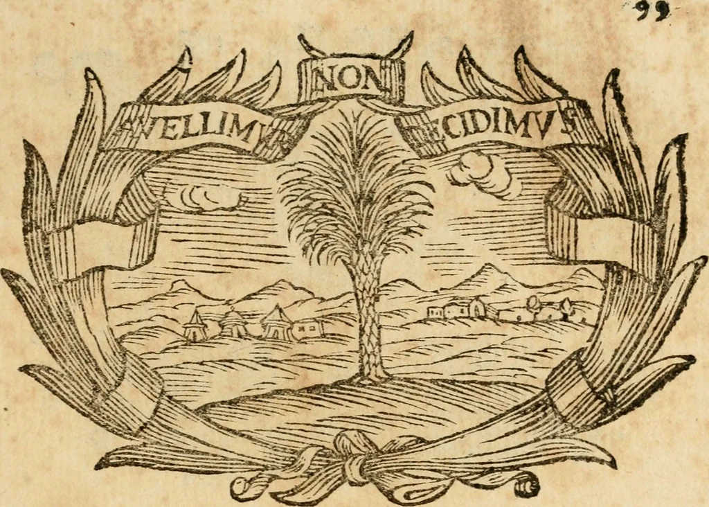 An illustration from Imprese dell' Offitioso, accademico intronato, 1628, leaf 150