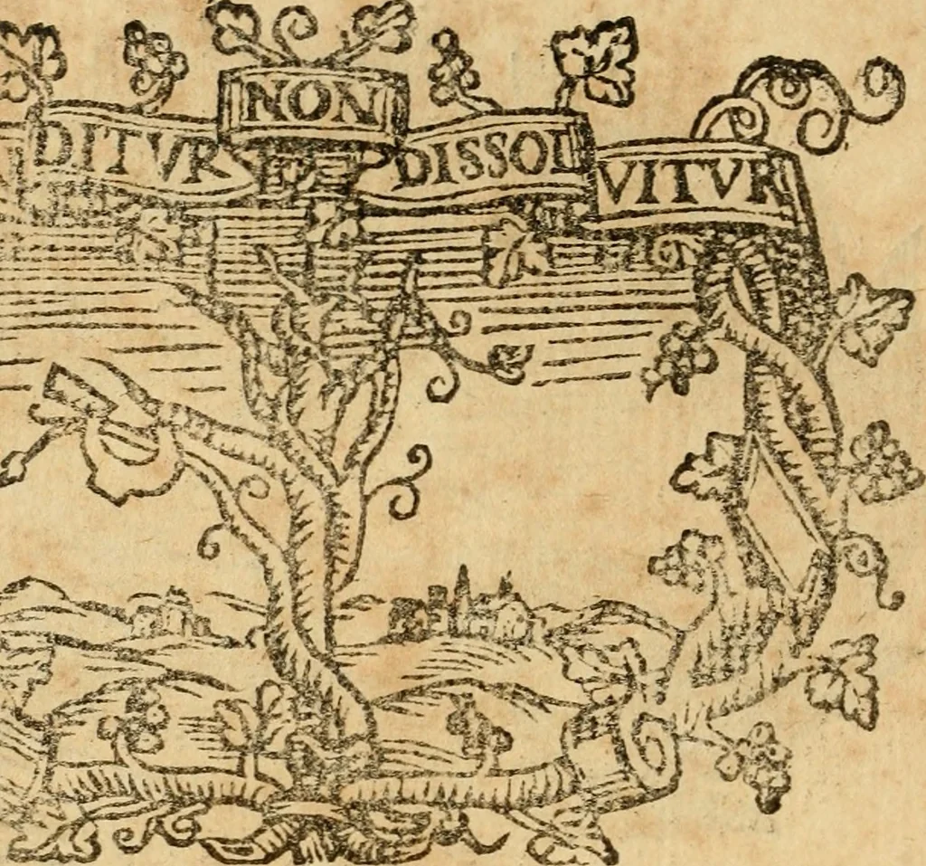 An illustration from Imprese dell' Offitioso, accademico intronato, 1628, leaf 151