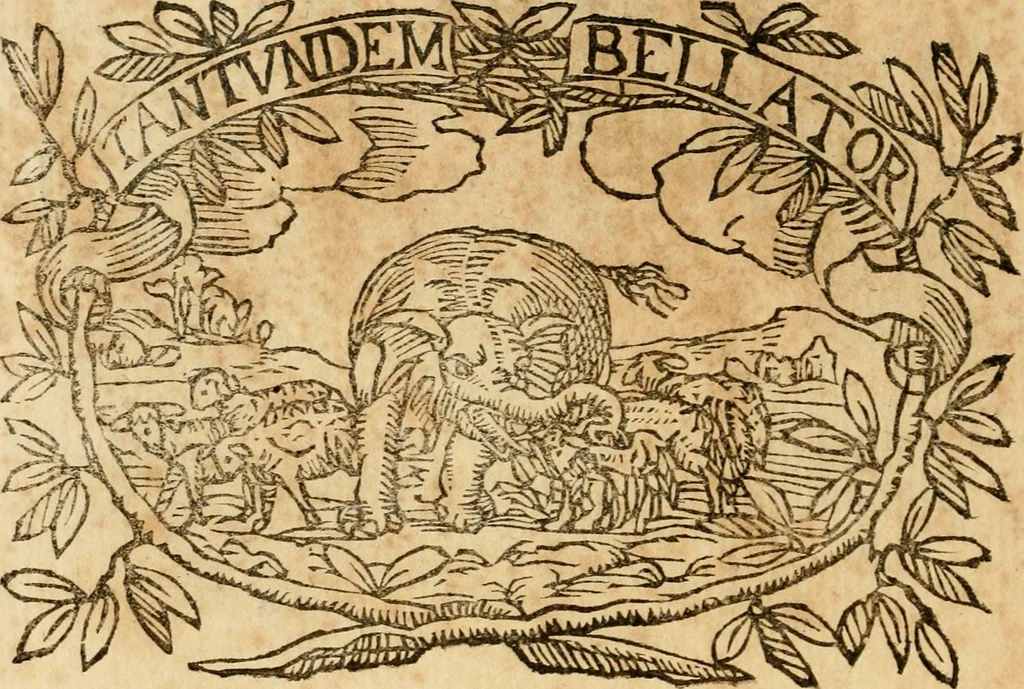 An illustration from Imprese dell' Offitioso, accademico intronato, 1628, leaf 153
