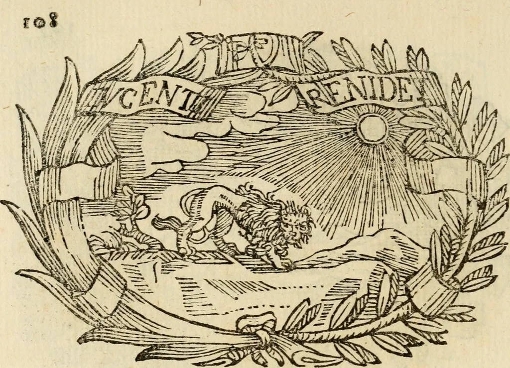 An illustration from Imprese dell' Offitioso, accademico intronato, 1628, leaf 159