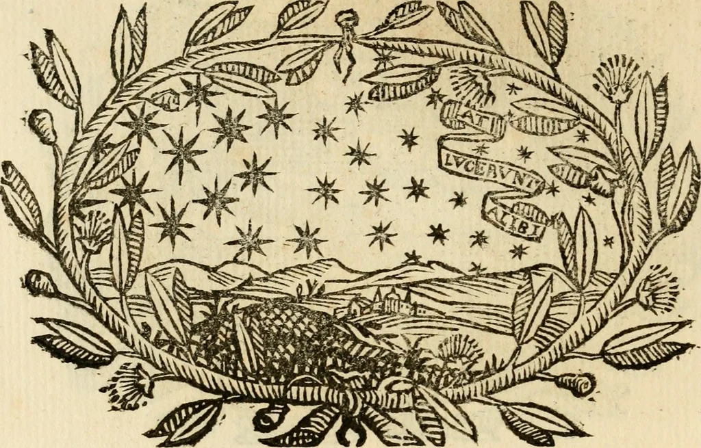 An illustration from Imprese dell' Offitioso, accademico intronato, 1628, leaf 163