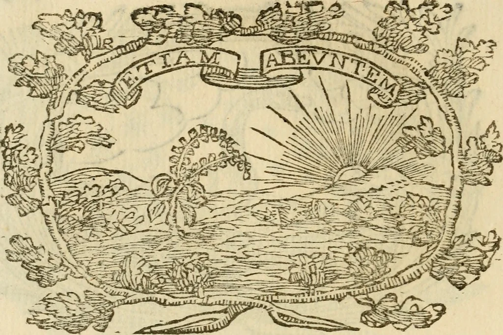 An illustration from Imprese dell' Offitioso, accademico intronato, 1628, leaf 165