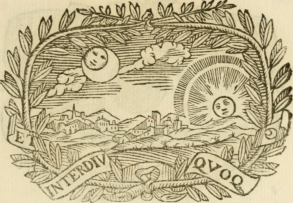 An illustration from Imprese dell' Offitioso, accademico intronato, 1628, leaf 170