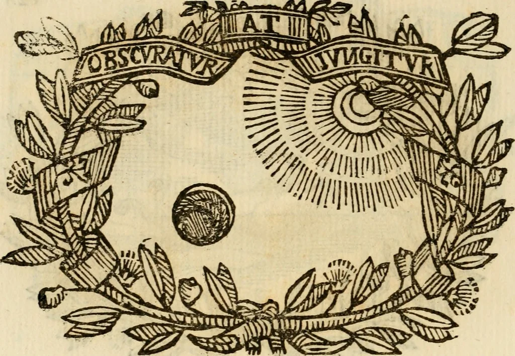An illustration from Imprese dell' Offitioso, accademico intronato, 1628, leaf 173