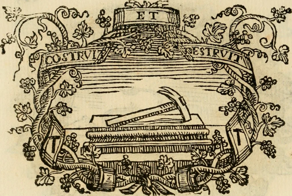 An illustration from Imprese dell' Offitioso, accademico intronato, 1628, leaf 175