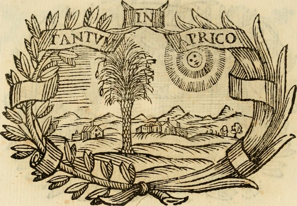 An illustration from Imprese dell' Offitioso, accademico intronato, 1628, leaf 177