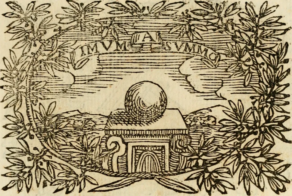 An illustration from Imprese dell' Offitioso, accademico intronato, 1628, leaf 180