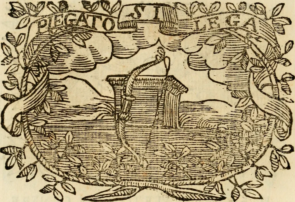 An illustration from Imprese dell' Offitioso, accademico intronato, 1628, leaf 183