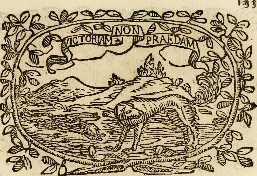 An illustration from Imprese dell' Offitioso, accademico intronato, 1628, leaf 184