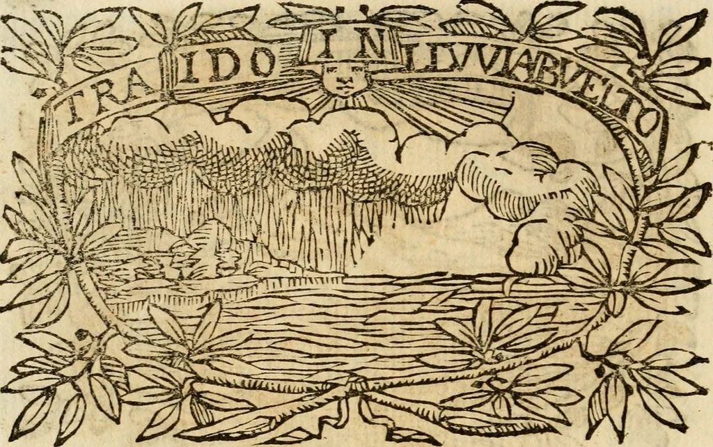 An illustration from Imprese dell' Offitioso, accademico intronato, 1628, leaf 185