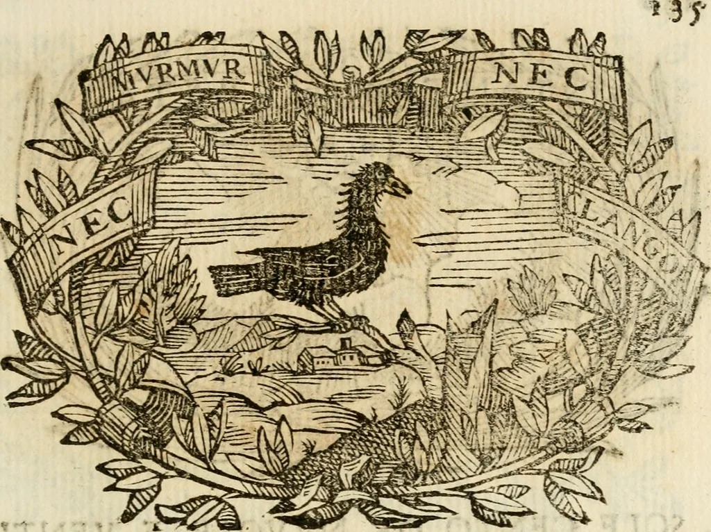 An illustration from Imprese dell' Offitioso, accademico intronato, 1628, leaf 186