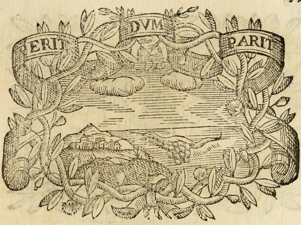 An illustration from Imprese dell' Offitioso, accademico intronato, 1628, leaf 190