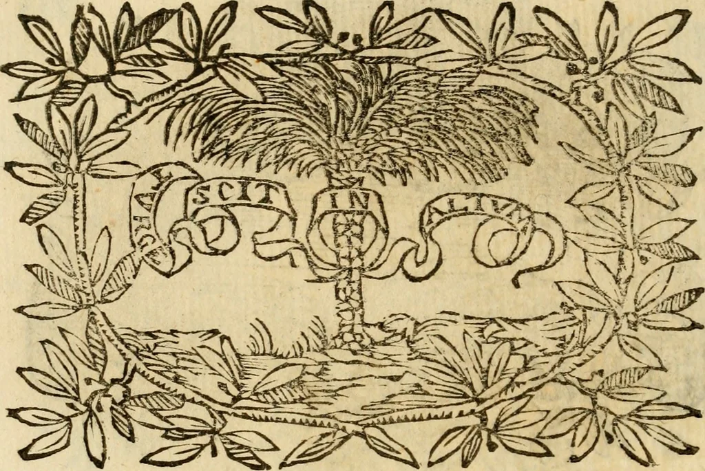 An illustration from Imprese dell' Offitioso, accademico intronato, 1628, leaf 191