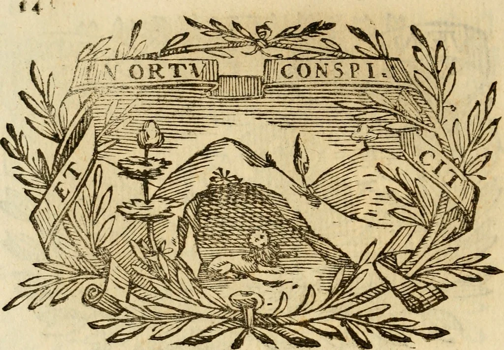 An illustration from Imprese dell' Offitioso, accademico intronato, 1628, leaf 195