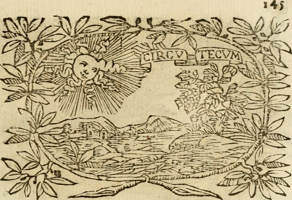 An illustration from Imprese dell' Offitioso, accademico intronato, 1628, leaf 196