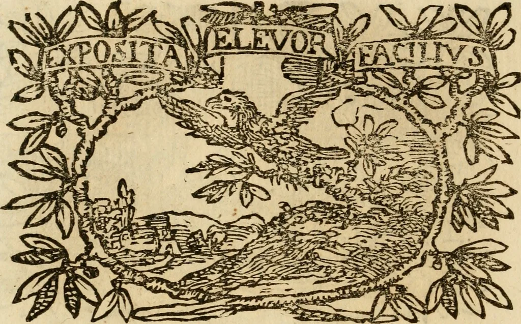 An illustration from Imprese dell' Offitioso, accademico intronato, 1628, leaf 197