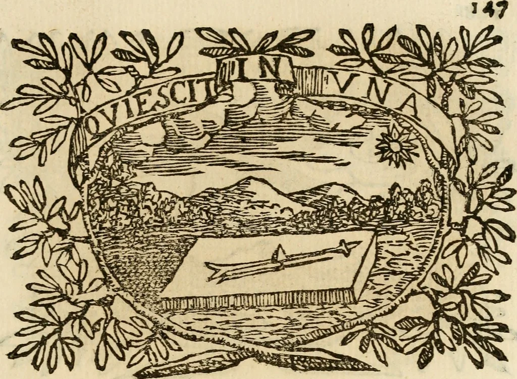 An illustration from Imprese dell' Offitioso, accademico intronato, 1628, leaf 198